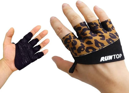 Workout Gloves Weight Lifting Grips with Silicon Padding by RUNTOP - Exercise Gloves Perfect for Women Men Cross Fitness Training WODS Weightlifting Bodybuilding Powerlifting Gym Fitness