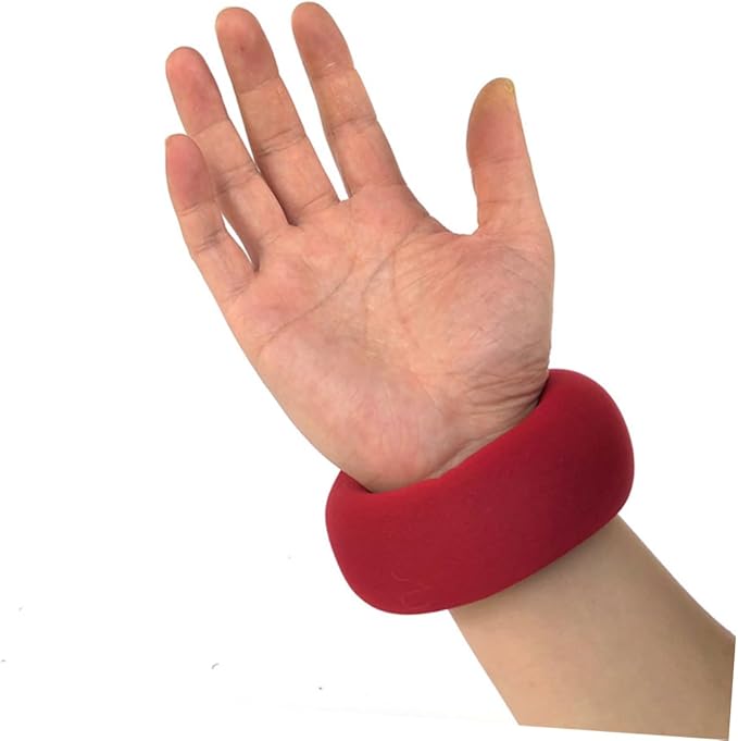 Kisangel 1pc Adjustable Weight-bearing Sandbags Wrist Guard Soft Breathable Sports Fitness Wristband for Women for Running and Workout Comfortable Red Wrist Support Band