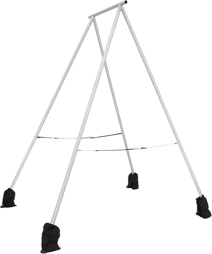 VEVOR Yoga Stand Frame, Max 441-551 lbs Load Swing Stand, Triangular Structure Aerial Rig, Aerial Silk Stands with Yoga Hammock, Standard & Height-Adjustable Version