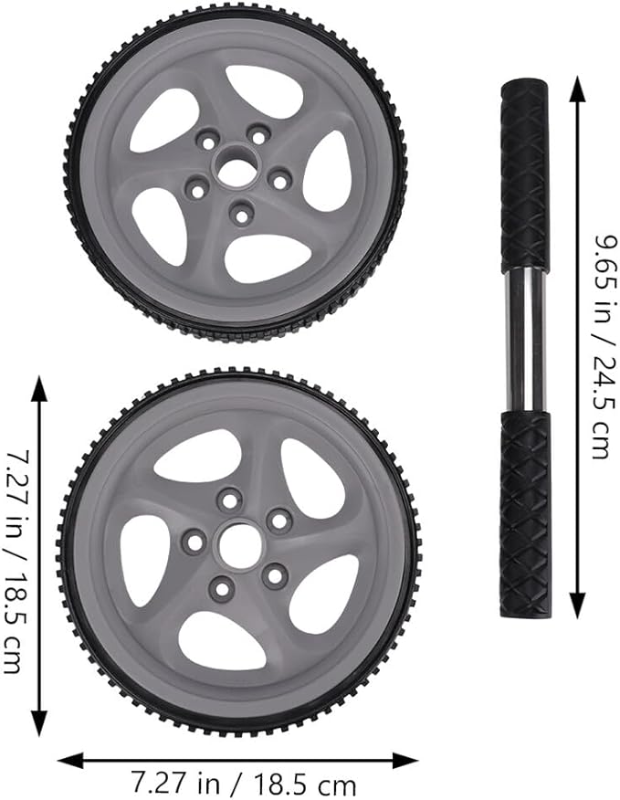 GALPADA Portable Dual Wheel Ab Roller for Home Fitness Core Strength Trainer with Ergonomic Grips Whisper-quiet Wear-resistant Wheels Suitable for Beginners and Advanced Users