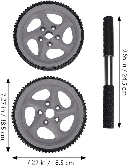 GALPADA Portable Dual Wheel Ab Roller for Home Fitness Core Strength Trainer with Ergonomic Grips Whisper-quiet Wear-resistant Wheels Suitable for Beginners and Advanced Users