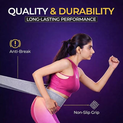76 Inch Fabric Resistance Band - Extra Long Heavy Duty Exercise Loop for Full Body Stretching, Pull Up Assist & Yoga - Non-Slip Durable Cloth Workout Band for Men & Women, Home Fitness & Mobility