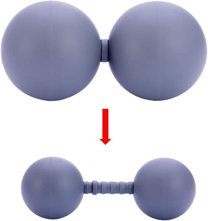 Adjustable Peanut Massage Ball Roller, Double Lacrosse Ball Acupoint Myofascial Release Muscle Knot Relaxer Mobility Trigger Point for Physical Therapy Self Deep Tissue Manual Massager Equipment Tool