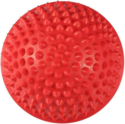 Hedgehog Balance Pods, Foot Massage Half Ball Balance Pods Spiky, Half Spiky Fitness Domes for Kids Adults Sports, Foot Massage, Stability Training(red)