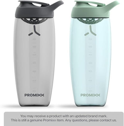 Promixx Pursuit Protein Shaker Bottle (32 oz) – Silent No-Ball Mixer, Leak-Proof Lid, BPA/BPS & Phthalate-Free ECOZEN – Easy-Clean Shaker Cup for Protein Shakes, Pre & Post-Workout Smoothies