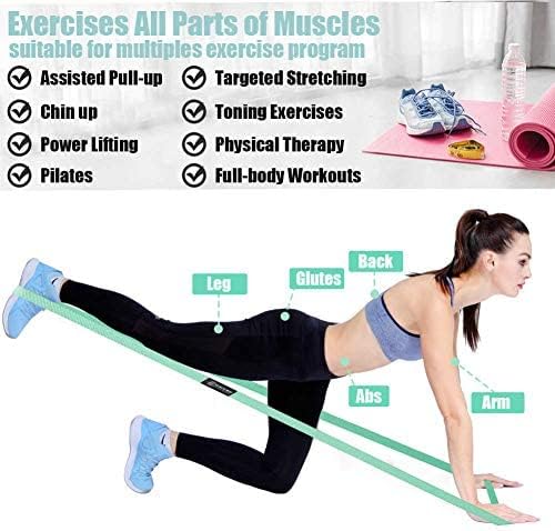 Long Resistance Bands for Working Out Women, Fabric Resistance Band, Stretch Bands for Exercise Bands Resistance Bands Set for Physical Therapy, Elastic Bands for Exercise