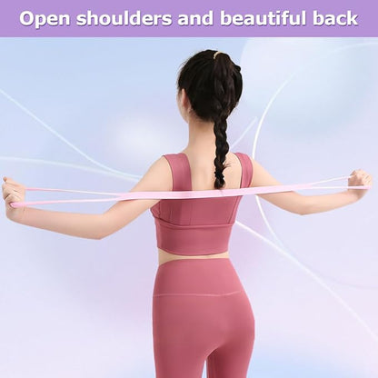 3pc Figure 8 Resistance Band, Arm Back Shoulder Exercise Bands, Elastic Rope Stretch Fitness Band, 8 Shaped Stretch Band for Chest Expander, Yoga Gym Fitness Pulling Rope