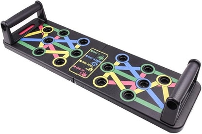 Foldable Push Up Board Multifunctional Push Up Bracket Board Arm Abdominal Muscle Training Portable Calisthenics Equipment For Men & Women Target Chest, Back & Triceps For Home Gym