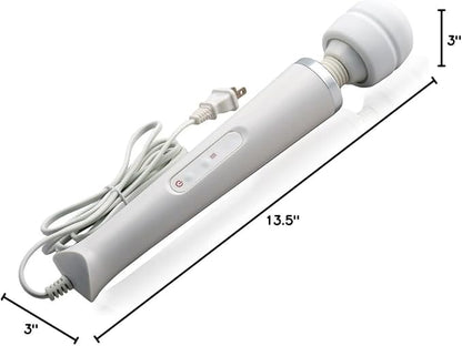 Vibrating Massager Big Tool Deep Tissue Full Body Massager for Muscle Relief Back Neck Hand Foot Leg Arm Massage Powerful Handheld Tool for Women Muti Speeds (White)