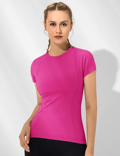 Loovoo Women Workout Shirts 1/2/3 Pack Athletic Compression Tee Dry Fit Yoga Gym Basic Tops
