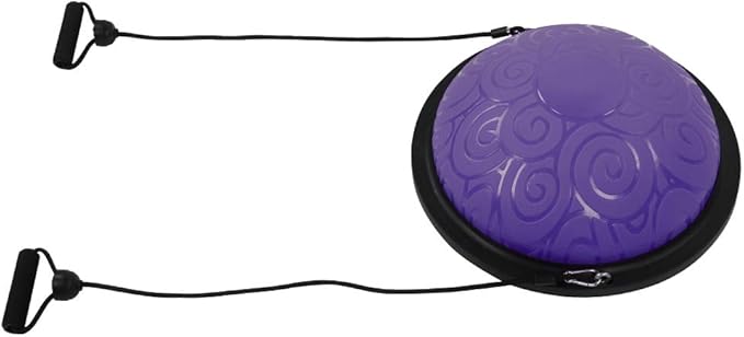 Half Ball Trainer Enhancing Balancing Stability for Yoga Fitness Exercise Purple 18.1x18.1x7.9in