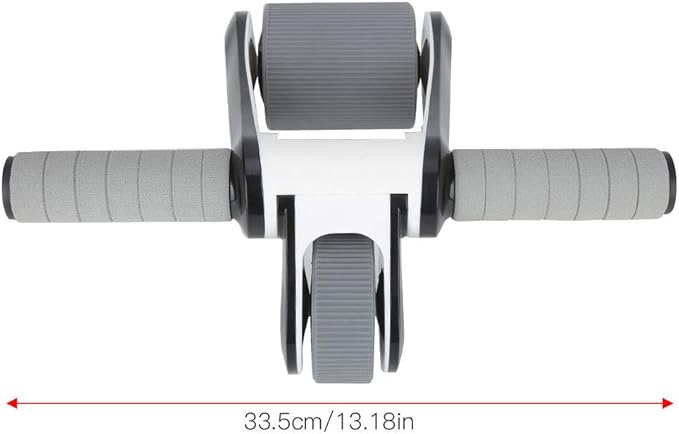 2 Wheels Ab Roller Wheel, Abdominal Muscle Exerciser with Knee Pad, Stable Dual - Wheel Core Trainer for Home Gym, Foldable and Portable Ab Wheel for Beginners to Advanced
