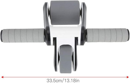 2 Wheels Ab Roller Wheel, Abdominal Muscle Exerciser for Home Gym, Dual - Wheel Core Trainer with Knee Pad, Foldable and Portable Ab Wheel for Beginners to Advanced Users