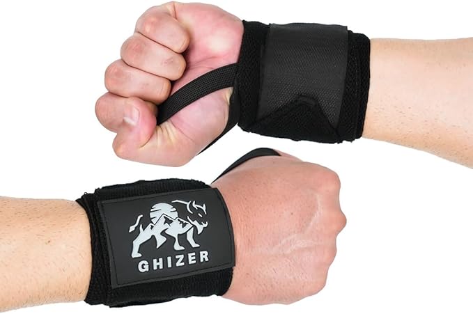 Wrist Straps for Weightlifting 18" – Gym Wrist Support for Men & Women, Elasticated Padded Wraps MMA, Kickboxing, Boxing & Powerlifting – Wrist Wraps for Pain, Lifting, Bench Press