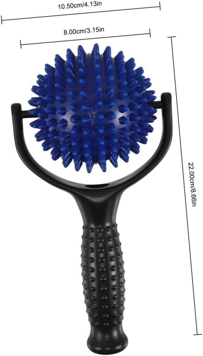 Large Spiky Muscle Massage Roller Stick for Yoga and Pilates Black and Blue Tissue Massager Stick for Calf and Muscle Relaxation for Fitness and Running