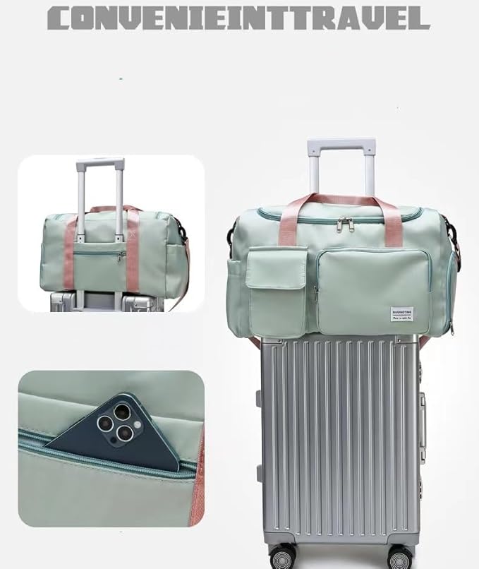 New Sports Tote Gym Travel Luggage Shopping Delivery Weekend Camping Overnight Bag(green)