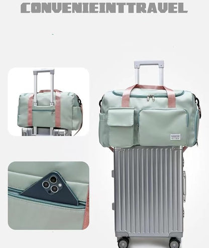 New Sports Tote Gym Travel Luggage Shopping Delivery Weekend Camping Overnight Bag (purple)