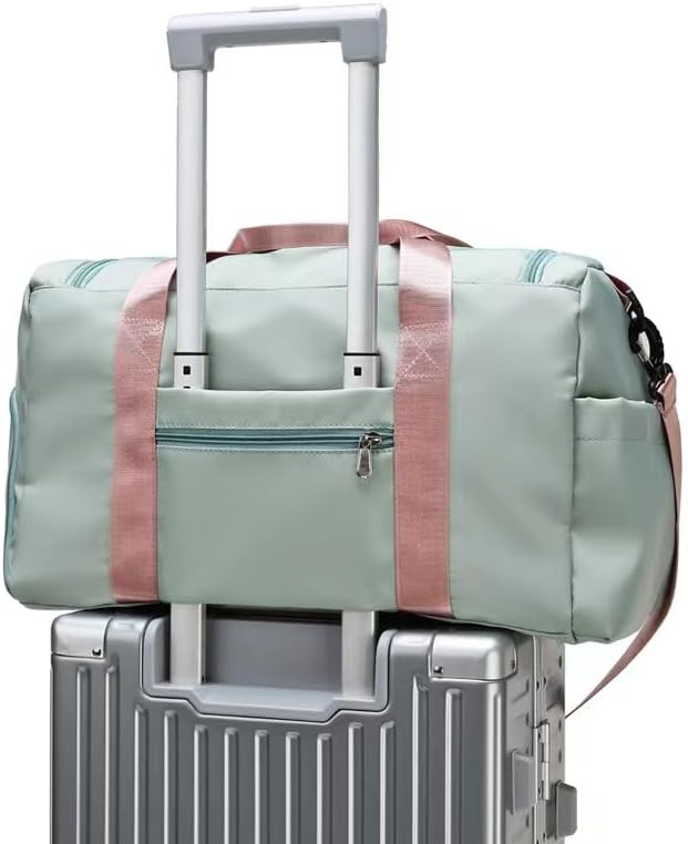 New men's and women's splash proof sports hand travel fitness shopping weekend camping overnight bags. (coffee)