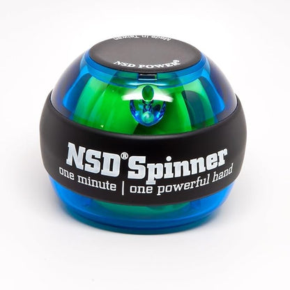 NSD Essential Crystal Spinner Gyro Ball | Grip Strengthener for Forearms, Wrist & Hands | String Start Design, Up to 18,000 RPM | Portable Wrist Trainer & Workout Equipment | Ideal for Desk Workers, Athletes & Musicians