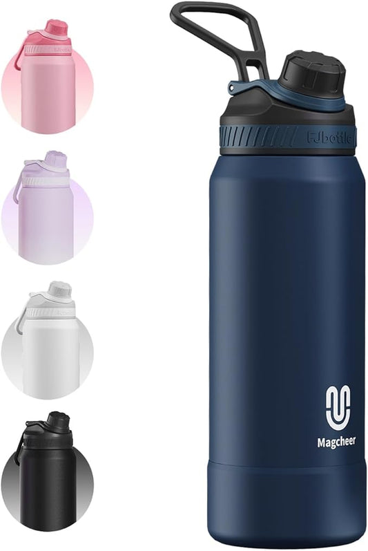 32oz Insulated Water Bottle| Double-Wall Vacuum Stainless Steel, Wide Mouth Design, Leak-Proof Reusable Bottle for Gym, Sports & Daily Hydration - blue