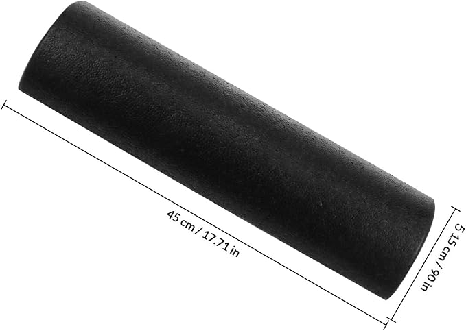 Veemoon Epp Half-Round Yoga Roller Black 45cm Back Roller Fitness Foam Massage Stick for Muscle and Deep Tissue Massage at Home