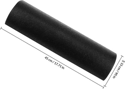 Veemoon Epp Half-Round Yoga Roller Black 45cm Back Roller Fitness Foam Massage Stick for Muscle and Deep Tissue Massage at Home