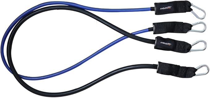 Angles90 Pull Up Assistance Bands - 2-Pack Black & Blue, 40 & 20 lb - Suspension Training with Angle 90s Grips - Deadlift Platform Bands for Lower Body - Pull Up Bar Assistance for Upper Body