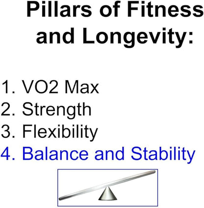 AcrobaX Balance Disc Trainer, 4-inch, Stainless Steel, for Acrobats, Athletes, Longevity, and Ankle Rehab for Balance Improvement, Adavanced Level Difficulty