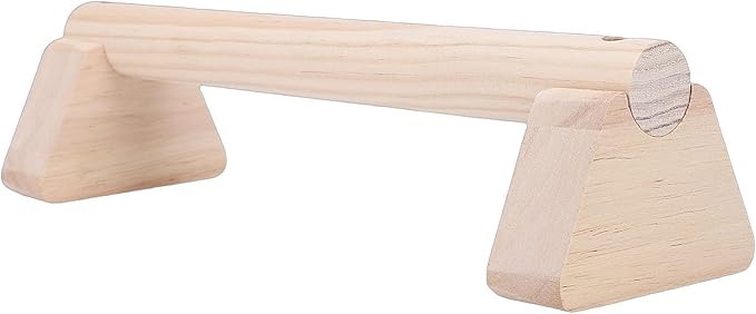Focket 2 Pcs Wood Push Up Bars, Wooden Parallettes Bars with Non Slip Pads, Pushup Handles Calisthenics Equipment for Handstand Training, Home Fitness Equipment for Men Women