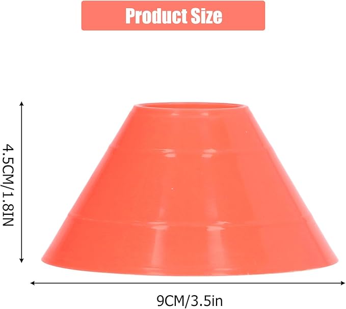 Tissting 20PCS Soccer Mini Disc Cones Set, Football Training Markers PE Sports Training Disc Cone Set for Sports Training, Football, Basketball, Skating, Outdoor Games
