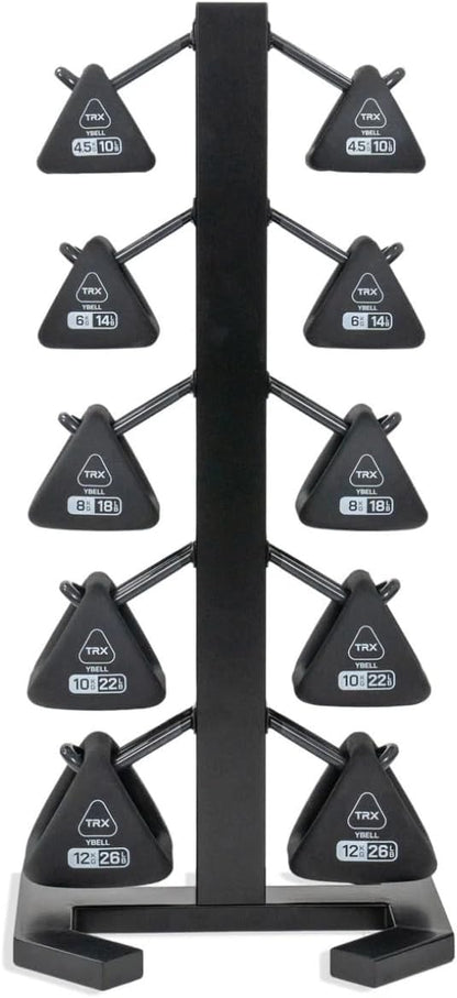 TRX YBell Neo Series 3-in-1 Kettlebell, Dumbbell and Push Up Bar Workout Equipment | Commercial Grade Neoprene Coated Surface | Perfect for Strength Training & Conditioning Workouts | Bundle