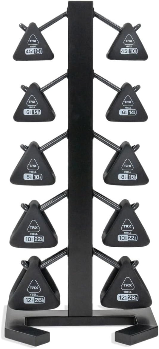 TRX YBell Neo Series 3-in-1 Kettlebell, Dumbbell and Push Up Bar Workout Equipment | Commercial Grade Neoprene Coated Surface | Perfect for Strength Training & Conditioning Workouts | Bundle