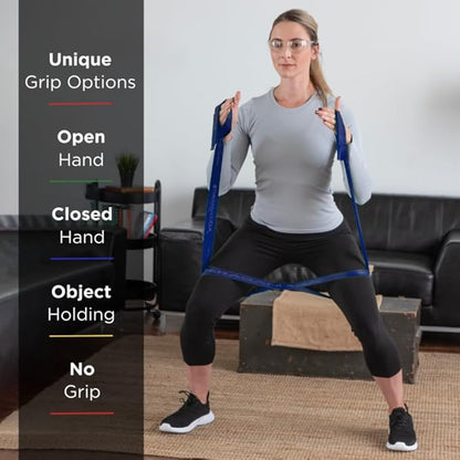 THERABAND CLX Resistance Band with Loops, Fitness Band for Home Exercise and Full Body Workouts, Portable Gym Equipment