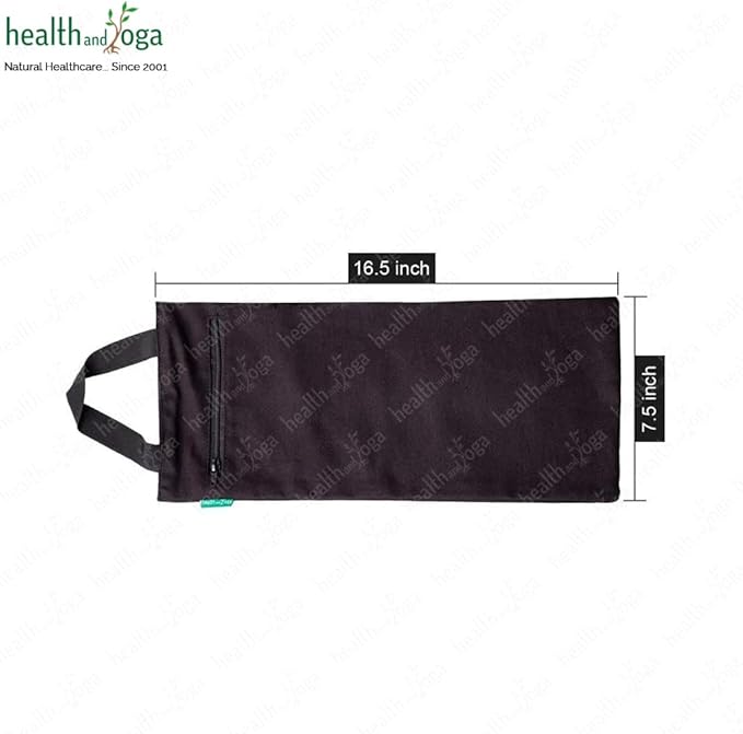 HealthAndYoga™ Yoga Sand Bags - Double Bag with Inner Waterproof Bag - Prop for Adding Weight and Support (Purple)