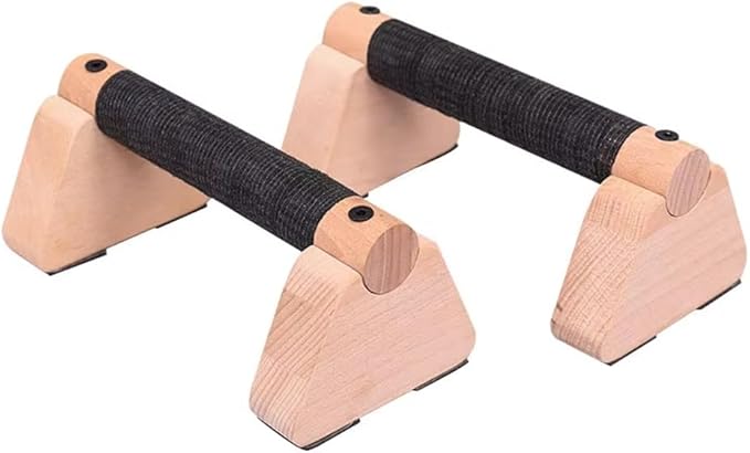 Aboiled Wooden Push-Up Bars for Home Workout - 1 Pair, 25CM Push-Up Stand Parallettes for Men and Women(30cm)