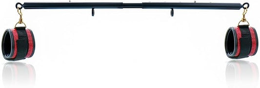 Heavy Duty Stainless Steel Expandable Spreader Bar with 2pcs PU Adjustable Straps, Sports Aid Training Fitness Gear Pilates Aid Kit,Home Indoor Sports Yoga Set