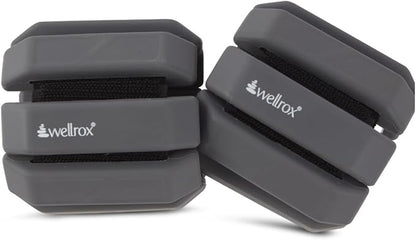 Wellrox Weighted Bangles – Adjustable Ankle and Wrist Weights for Women & Men – Set of Ankle Weights 2 lbs (1 lb Each Wrist Weight) | Weighted Arm Bands for Pilates, Yoga, Running & Walking