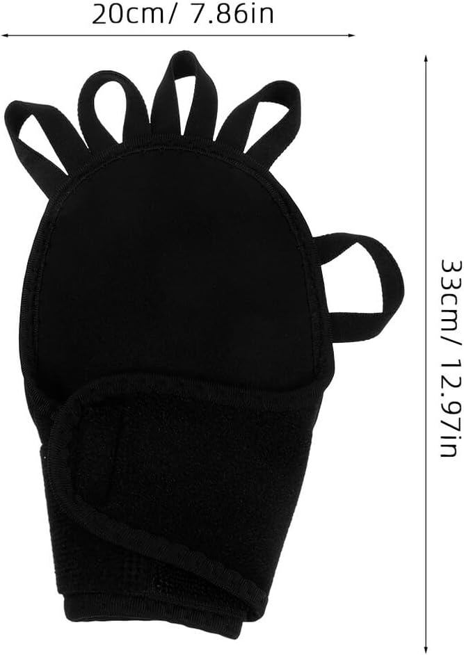 Weighted Boxing Gloves Adjustable Wrist Support Fitness Training Gloves for Kickboxing and Gym Workout, Black