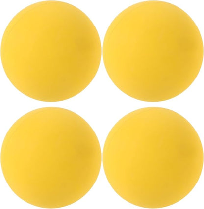 SUPVOX 4Pcs High Bounce Squash Balls: Professional Hollow Rubber Training for Racquetball & Handball - High Visibility Yellow Reaction Balls for Reflex & Agility Drills