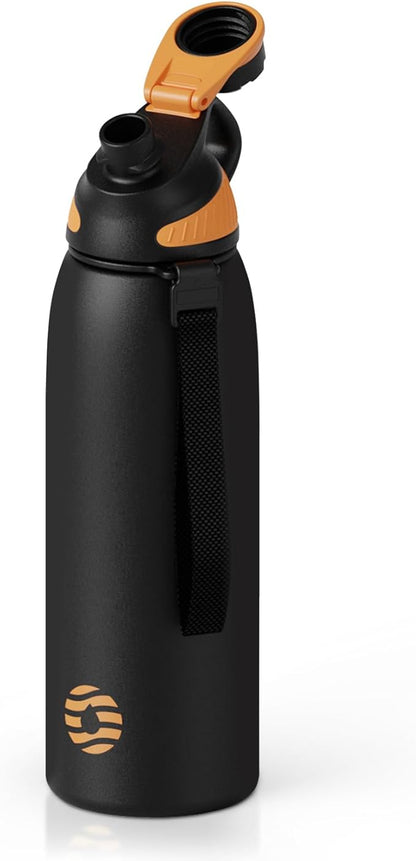 Fjbottle Insulated Stainless Steel Water Bottle, 32 Oz Leakproof Water Bottles, Ice Reusable Tumbler, Double Wall Vacuum Jug, Lightweight Durable for Traveling & Sports, Workout, 32oz