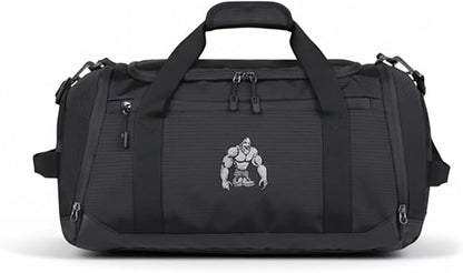 Swole Monkey Gym Bag – Durable Performance Duffel with Shoe Compartment, Heavy-Duty Polyester, Adjustable Shoulder Strap, Training & Travel Gym Bag (SM0138)