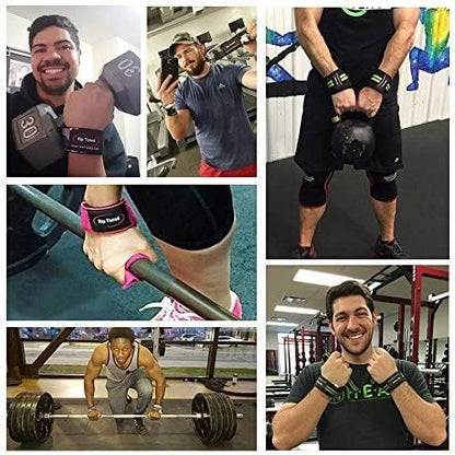 Rip Toned Wrist Wraps & Lifting Straps Combo – Dynamic Duo Push & Pull Support for Weightlifting – Wrist Support Wraps + Padded Grip Straps for Bench, Deadlifts, Rows & Pull-Ups (Men & Women)