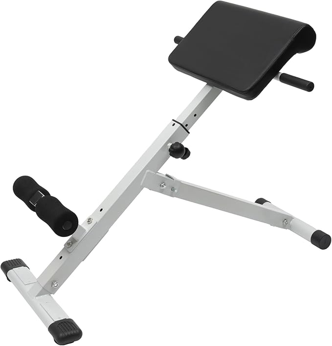 Foldable Roman Chair Back Extension Machine, 5-Position Adjustable Hyperextension Bench for Home Gym, Sit up Fitness Equipment for Core Strength Glutes Workout, 330 lbs Capacity Upgraded Black