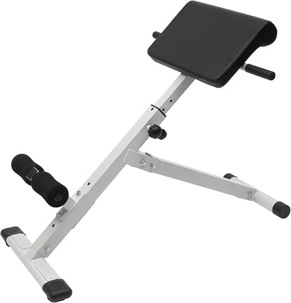 Foldable Roman Chair Back Extension Machine, 5-Position Adjustable Hyperextension Bench for Home Gym, Sit up Fitness Equipment for Core Strength Glutes Workout, 330 lbs Capacity Upgraded Black