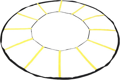 Keenso Circular Speed Ladder, Nylon Agility Trainer for Soccer and Basketball, 12 Rungs Enhance Footwork and Speed Control for Outdoor or Indoor Training