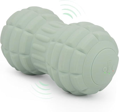 Vibrating Peanut Massage Ball for Back, Neck, Leg, Foot and Body, Portable Deep Tissue Muscle Roller for Trigger Point Massage, Myofascial Release and Psoas Release Tool (Green)
