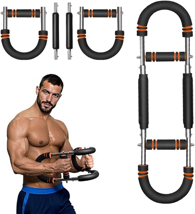 Twister Arm Trainer,Adjustable 6 Resistance Levels (45-130 lbs) Chest , Portable Chest & Arm Workout Equipment with High-Tensile Steel Spring for Forearm, Triceps, Power Twist Training