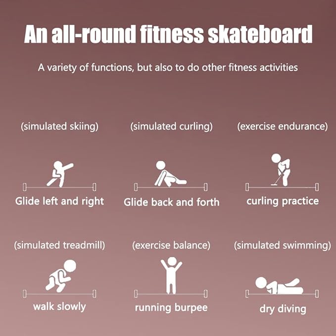 Slide Board with Shoe Cover Slimming Exercise Slide Mat for Leg Pot Training Fitness Athletic Training, for Low Impact Balance Training