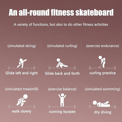 Slide Board with Shoe Cover Slimming Exercise Slide Mat for Leg Pot Training Fitness Athletic Training, for Low Impact Balance Training