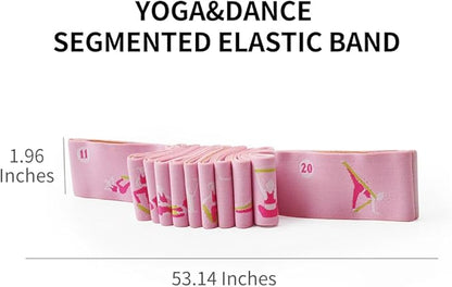 Extra-Wide Yoga Stretch Straps with 11 Loops - Adjustable & Reinforced Stretching Bands for Pilates, Dance, Gymnastics & Physical Therapy, Premium Home Training Equipment